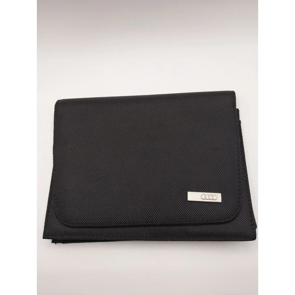 Audi Manual Cover Black Fabric Car Manual Holder Document Organizer Pouch Vehicl